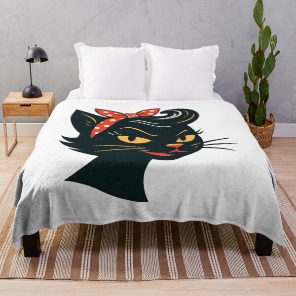 Item preview, Black cat in 1950s retro style designed and sold by Pineapple-Tree.