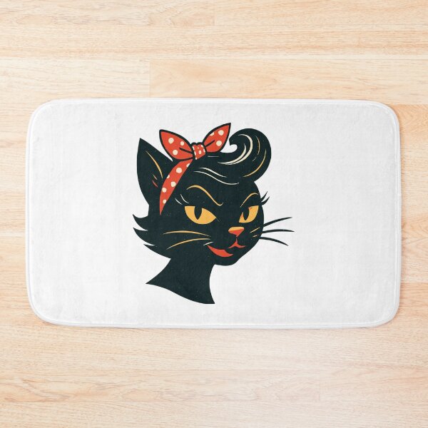 Item preview, Black cat in 1950s retro style designed and sold by Pineapple-Tree.