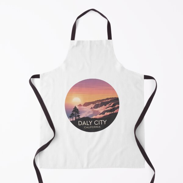 Item preview, Daly City California: Sunset Cliffs - Coastal Pines Circular Illustration designed and sold by CircinusStore.