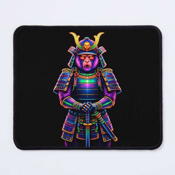 Item preview, Neon Samurai Monkey Cyberpunk Animal designed and sold by AuraloomAtelier.