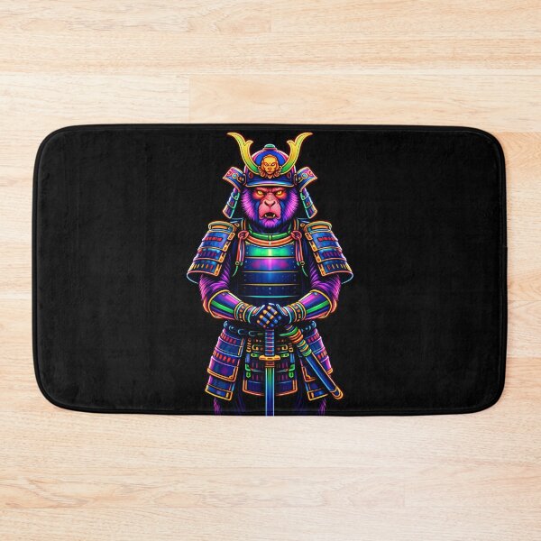 Item preview, Neon Samurai Monkey Cyberpunk Animal designed and sold by AuraloomAtelier.