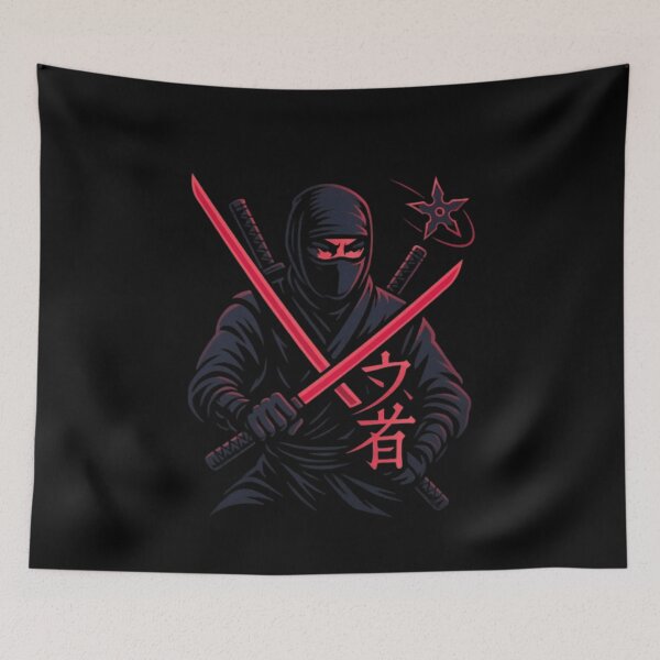Item preview, Ninja Warrior Design, Japanese Shinobi Shirt, Stealth Assassin, Katana Ninja, Samurai Shadow Fighter, Martial Arts Warrior, Stealth Combat Art designed and sold by Typologystudios.