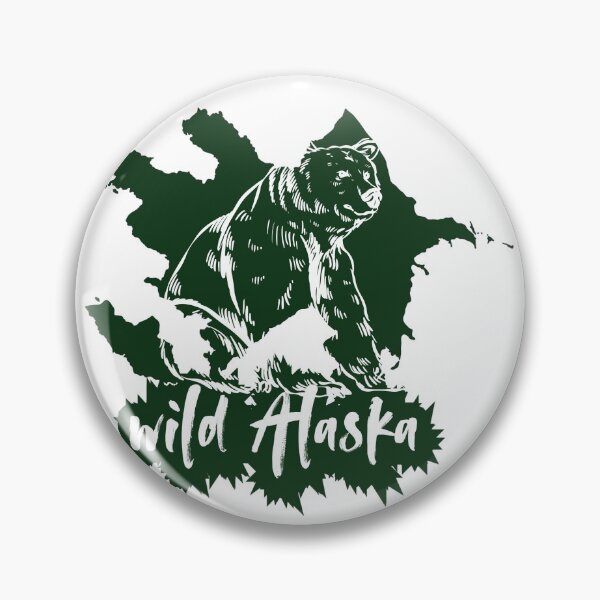 Item preview, Bear design with the phrase "wild alaska" designed and sold by geekmania48.