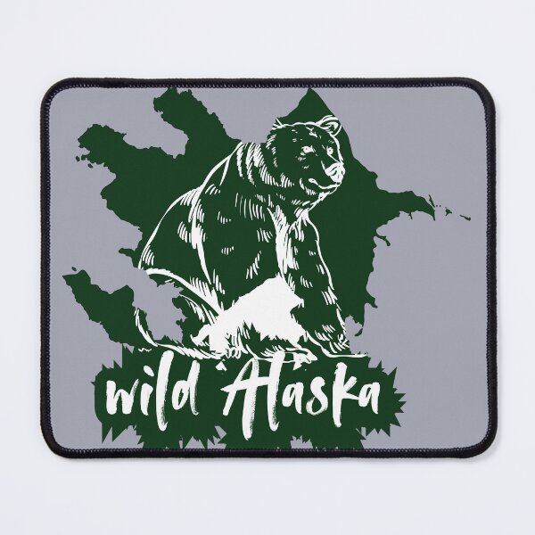 Item preview, Bear design with the phrase "wild alaska" designed and sold by geekmania48.