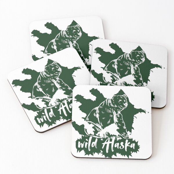 Item preview, Bear design with the phrase "wild alaska" designed and sold by geekmania48.