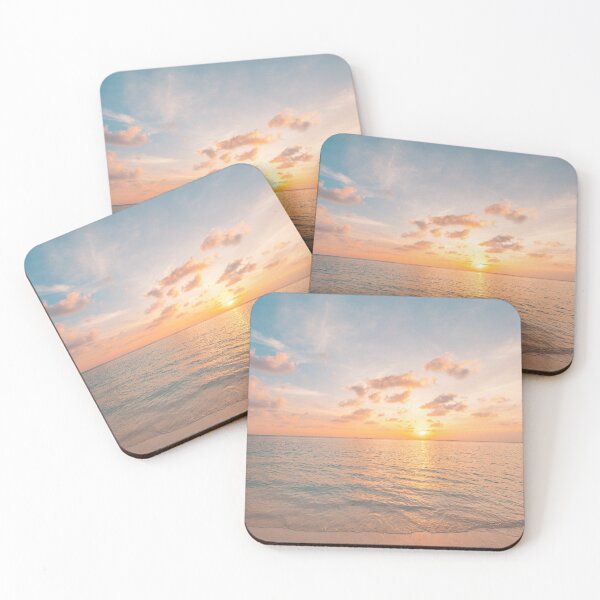 Item preview, Dreamy Pink Sunset Sky Tropical Beach Ocean designed and sold by icemanphotos.