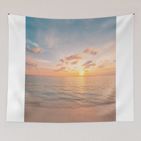 Item preview, Dreamy Pink Sunset Sky Tropical Beach Ocean designed and sold by icemanphotos.