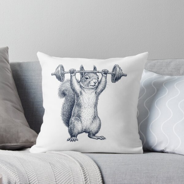 Item preview, Vintage Squirrel Weightlifting Deadlift Gym Animal Lover designed and sold by DoodleTortle.