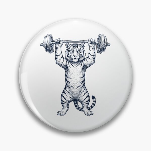 Item preview, Vintage Tiger Weightlifting Deadlift Gym Animal Lover designed and sold by DoodleTortle.