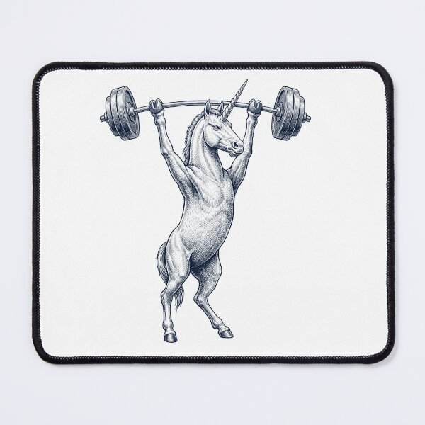Item preview, Vintage Unicorn Weightlifting Deadlift Gym Animal Lover designed and sold by DoodleTortle.