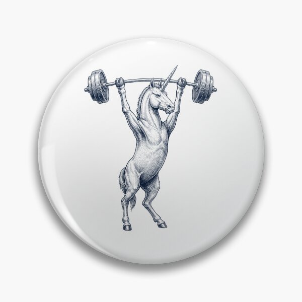 Item preview, Vintage Unicorn Weightlifting Deadlift Gym Animal Lover designed and sold by DoodleTortle.