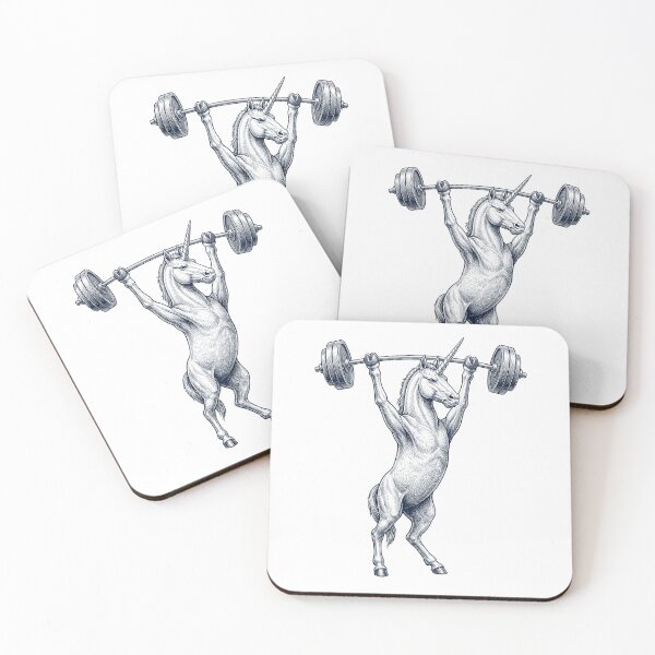 Item preview, Vintage Unicorn Weightlifting Deadlift Gym Animal Lover designed and sold by DoodleTortle.