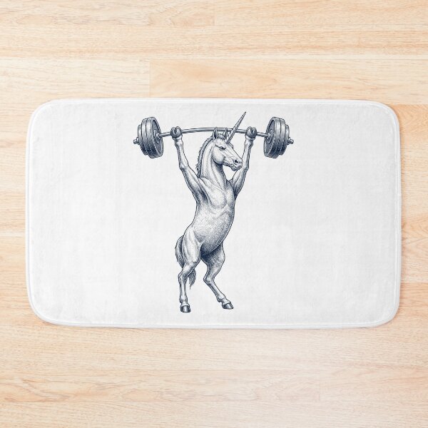 Item preview, Vintage Unicorn Weightlifting Deadlift Gym Animal Lover designed and sold by DoodleTortle.