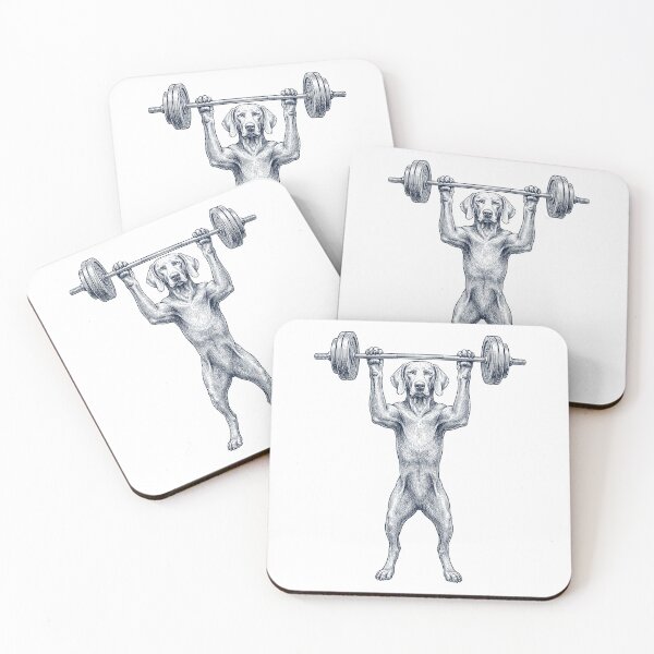 Item preview, Vintage Weimaraner Weightlifting Deadlift Gym Dog Lover designed and sold by DoodleTortle.