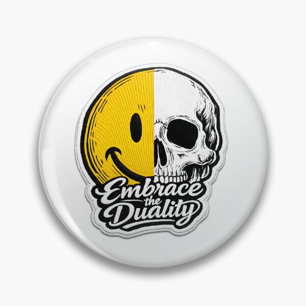 Artikelvorschau, Embrace The Duality Schädel Smiley entworfen und verkauft von Mastermind-Art.