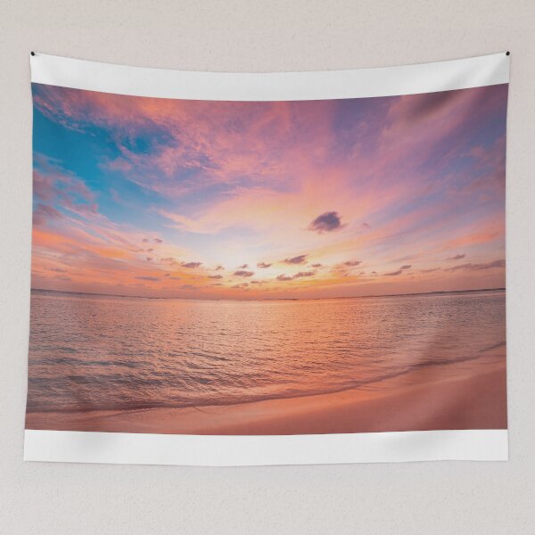 Item preview, Dreamy Magical Sunset Sky Tropical Beach Ocean Wall Art designed and sold by icemanphotos.