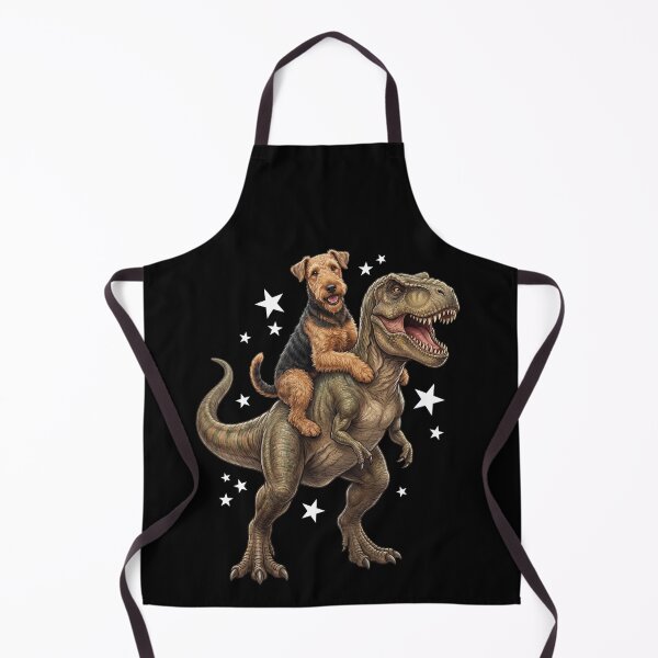 Item preview, Funny Airedale Terrier Riding T Rex Dinosaur Dog Lover designed and sold by TerryConnells.
