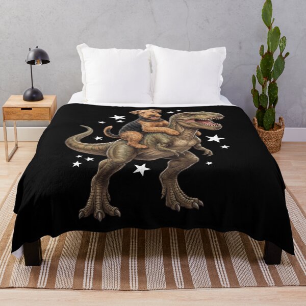Item preview, Funny Airedale Terrier Riding T Rex Dinosaur Dog Lover designed and sold by TerryConnells.
