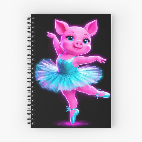 Item preview, Neon Ballerina Pig Cyberpunk Animal designed and sold by AuraloomAtelier.