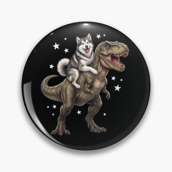 Item preview, Funny Alaskan Malamute Riding T Rex Dinosaur Dog Lover designed and sold by TerryConnells.