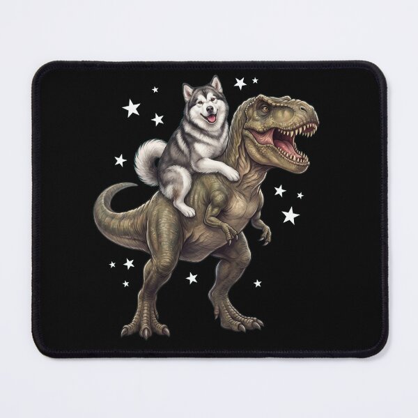 Item preview, Funny Alaskan Malamute Riding T Rex Dinosaur Dog Lover designed and sold by TerryConnells.