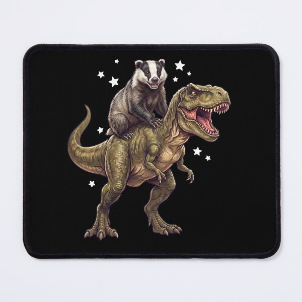 Item preview, Funny Badger Riding T Rex Dinosaur Animal Lover designed and sold by TerryConnells.