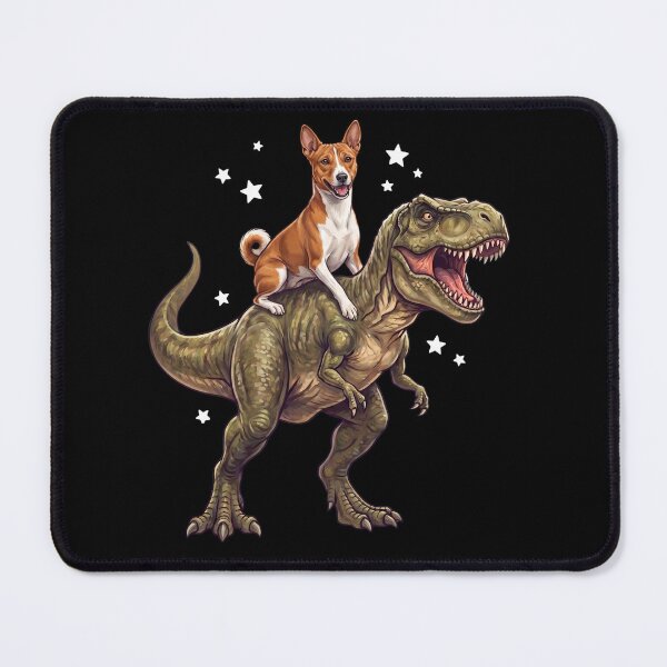 Item preview, Funny Basenji Riding T Rex Dinosaur Dog Lover designed and sold by TerryConnells.