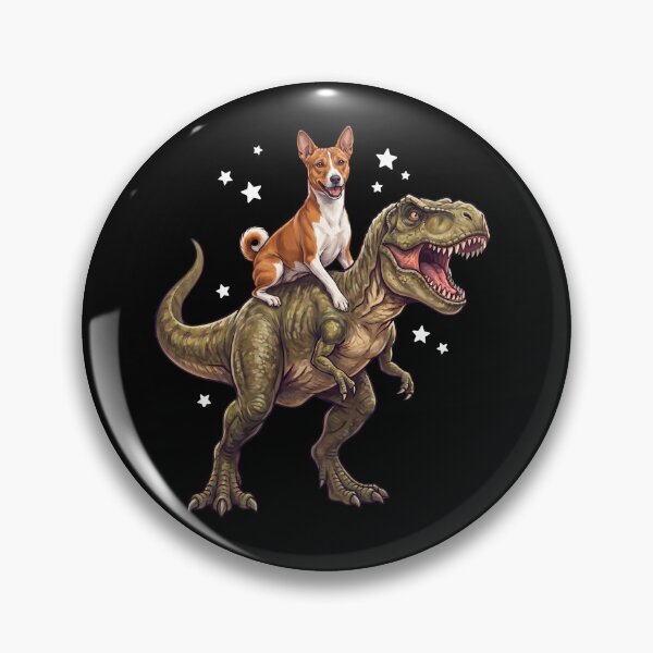 Item preview, Funny Basenji Riding T Rex Dinosaur Dog Lover designed and sold by TerryConnells.