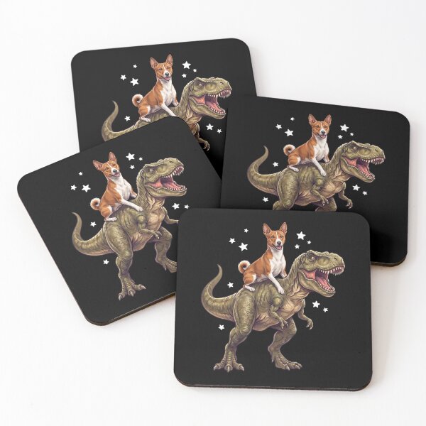 Item preview, Funny Basenji Riding T Rex Dinosaur Dog Lover designed and sold by TerryConnells.