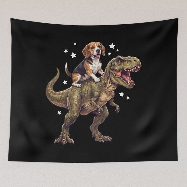 Item preview, Funny Beagle Riding T Rex Dinosaur Dog Lover designed and sold by TerryConnells.