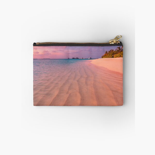 Item preview, Dreamy Maldives Beach Sunset Pink Sky Water Villas designed and sold by icemanphotos.