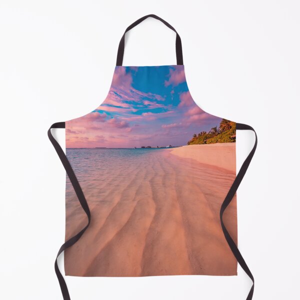 Item preview, Dreamy Maldives Beach Sunset Pink Sky Water Villas designed and sold by icemanphotos.