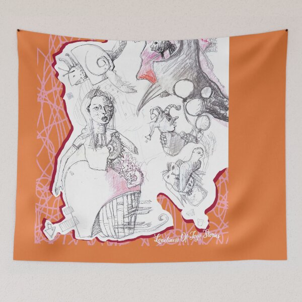 Item preview, Loneliness Of Toys Stories - Old Doll Concerned By The Food Chain Concept (drawing by ACCI) designed and sold by VanyssaGraphics.