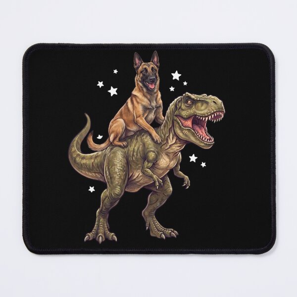 Item preview, Funny Belgian Malinois Riding T Rex Dinosaur Dog Lover designed and sold by TerryConnells.