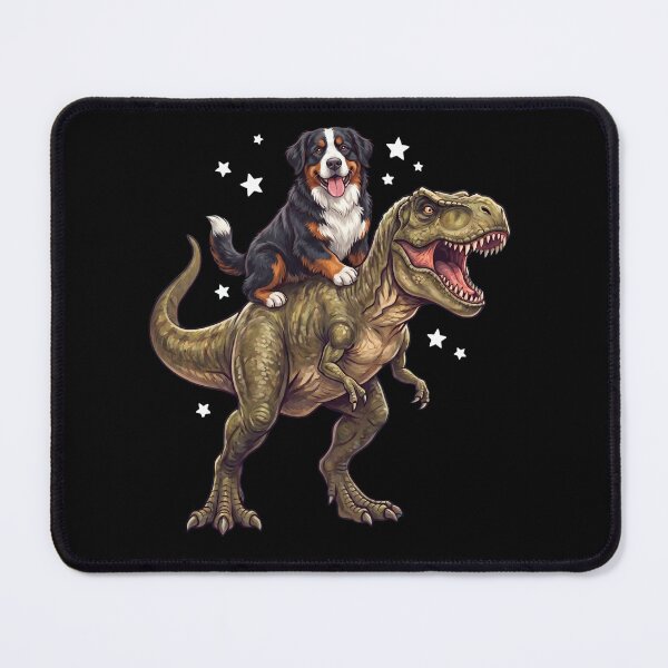 Item preview, Funny Bernese Mountain Dog Riding T Rex Dinosaur Dog Lover designed and sold by TerryConnells.