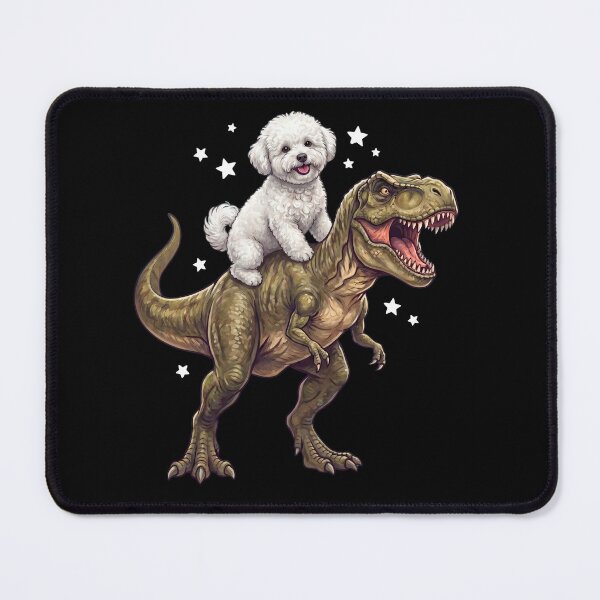 Item preview, Funny Bichon Frise Riding T Rex Dinosaur Dog Lover designed and sold by TerryConnells.