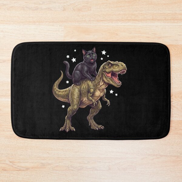 Item preview, Funny Black Cat Riding T Rex Dinosaur Animal Lover designed and sold by TerryConnells.