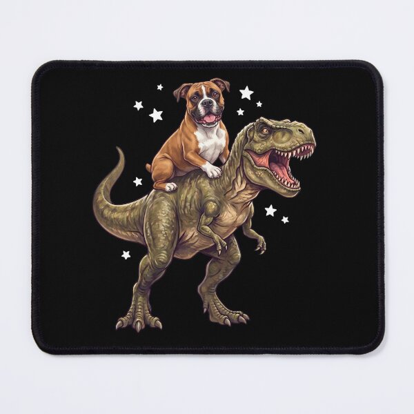 Item preview, Funny Boxer Dog Riding T Rex Dinosaur Dog Lover designed and sold by TerryConnells.