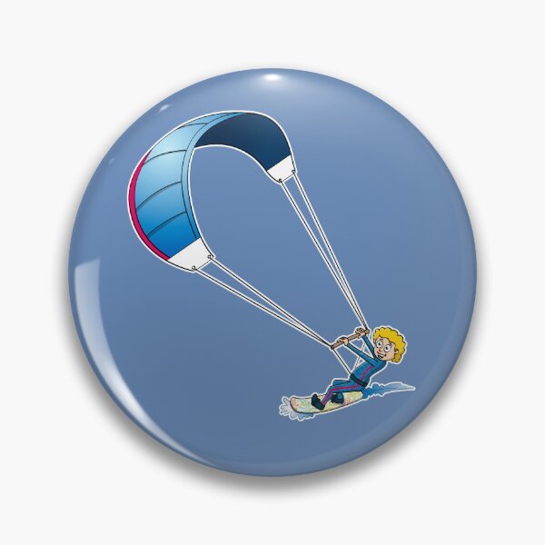 Item preview, Funny kite surfing cartoon style illustration  designed and sold by Stef Ringoot, cartoons and illustrations.