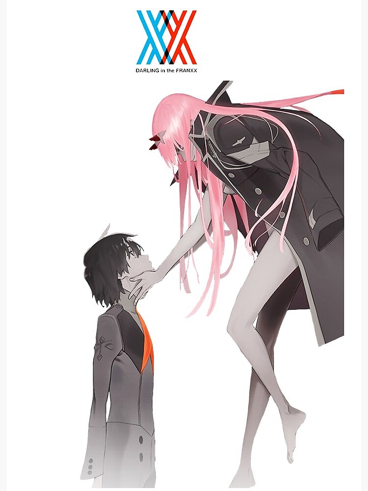 darling in the franxx hiro and 02 art board print by miyukine redbubble redbubble