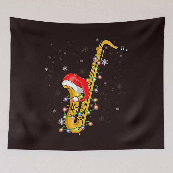 Item preview, Saxophone Music Lover Xmas Lights Santa Saxophone Christmas designed and sold by Black-Montana.