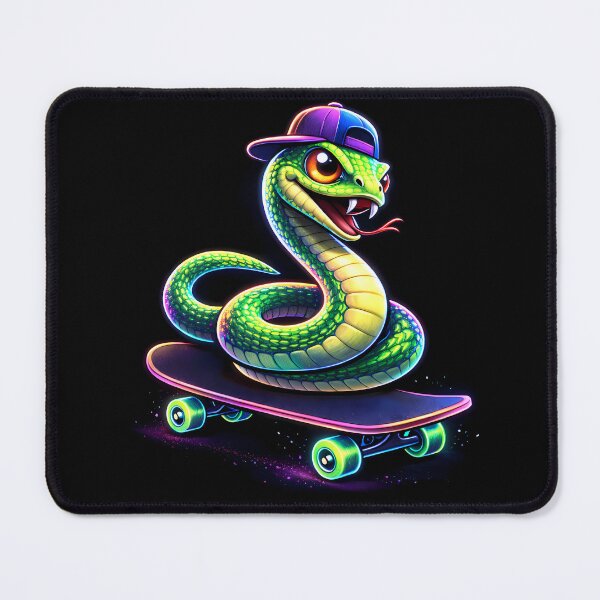 Item preview, Neon Skate Snake Cyberpunk Animal designed and sold by AuraloomAtelier.