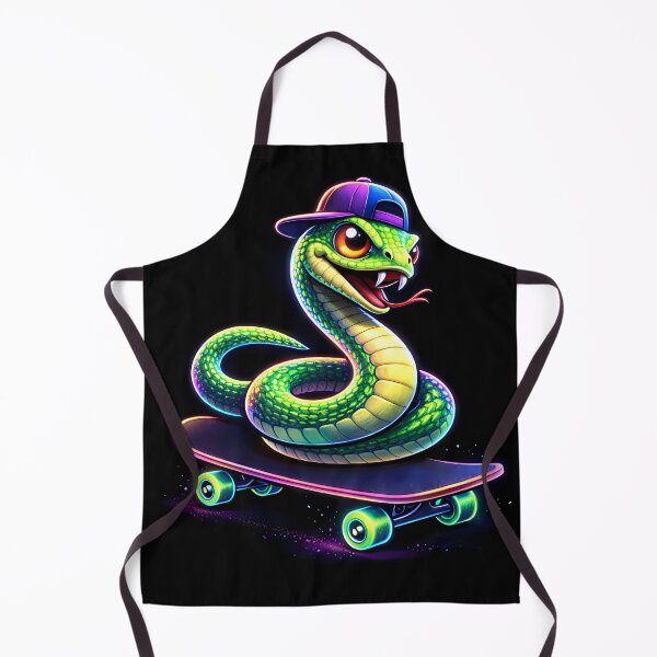 Item preview, Neon Skate Snake Cyberpunk Animal designed and sold by AuraloomAtelier.