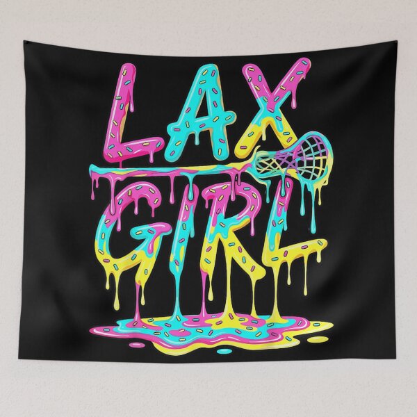 Item preview, Colorful Lax Girl Lacrosse Player Aesthetic Sweet Donut Dripping Sprinkles Graphic designed and sold by EricCotanori.