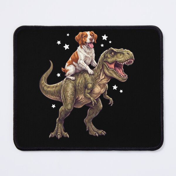 Item preview, Funny Brittany Riding T Rex Dinosaur Dog Lover designed and sold by TerryConnells.