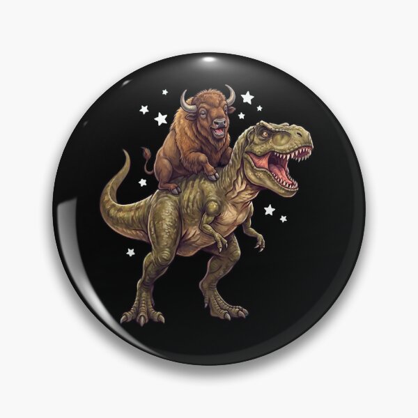 Item preview, Funny Buffalo Riding T Rex Dinosaur Animal Lover designed and sold by TerryConnells.