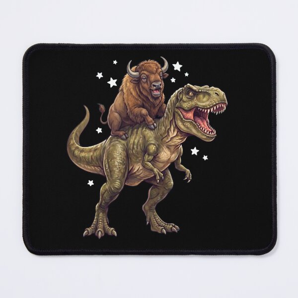 Item preview, Funny Buffalo Riding T Rex Dinosaur Animal Lover designed and sold by TerryConnells.