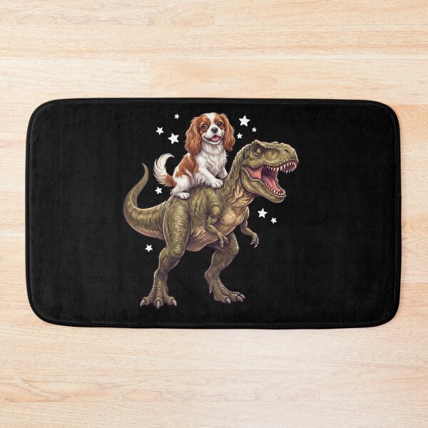 Item preview, Funny Cavalier King Charles Spaniel Riding T Rex Dinosaur Dog Lover designed and sold by TerryConnells.