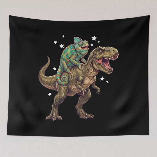 Item preview, Funny Chameleon Riding T Rex Dinosaur Animal Lover designed and sold by TerryConnells.