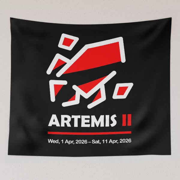 Item preview, Artemis II Tribute Vector Art with Geometric Precision designed and sold by The Nomadic Designs.